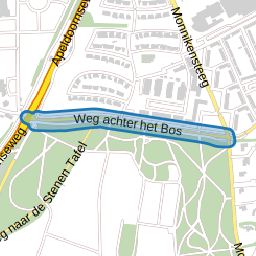 Weg achter het Bos