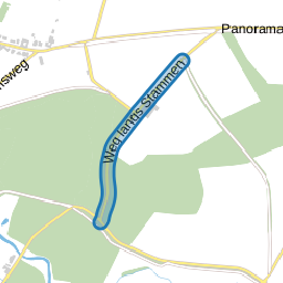 Weg langs Stammen